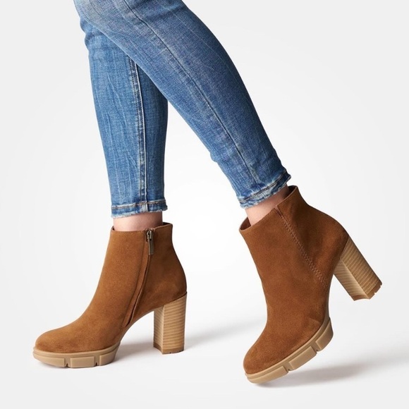 Paul Green Shoes - New Paul Green Sloan Bootie in Soft Toffee Suede Size UK 8, US 10.5